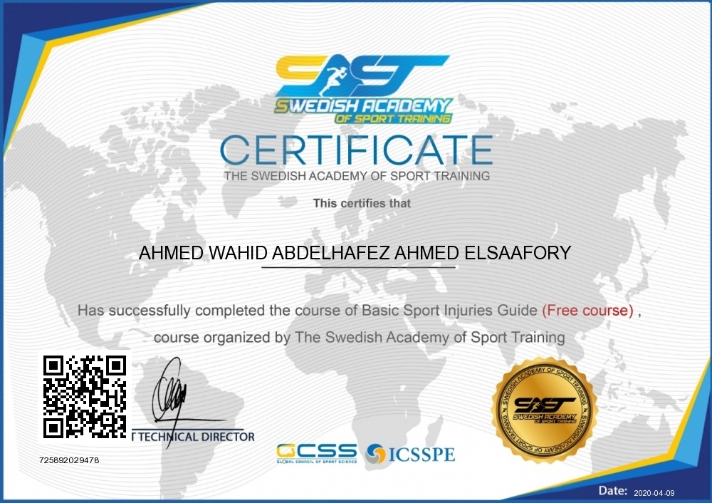 Ahmed Wahid Abdelhafez Ahmed Elsaafory